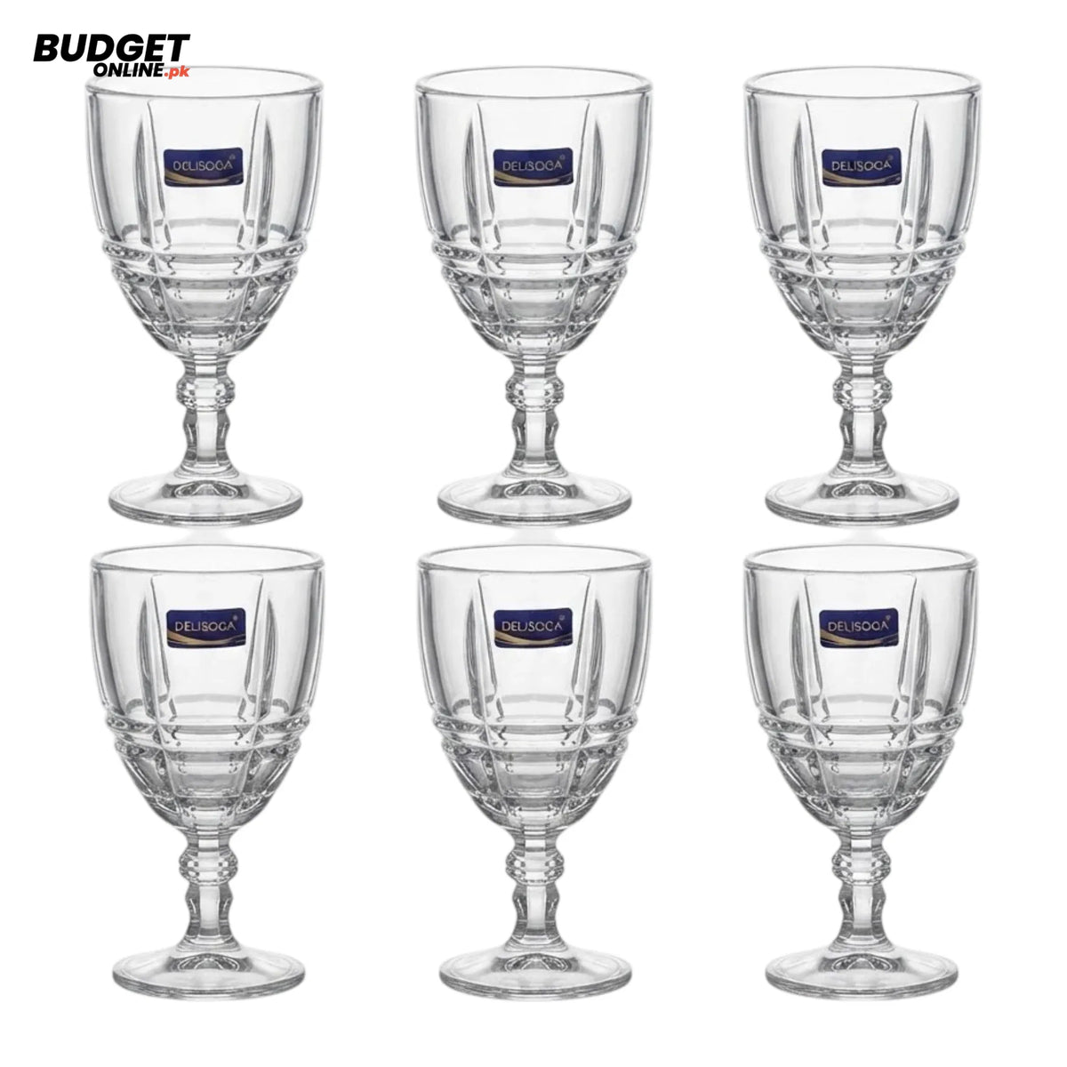 Delisoga Deli Wine Glasses Set of 6