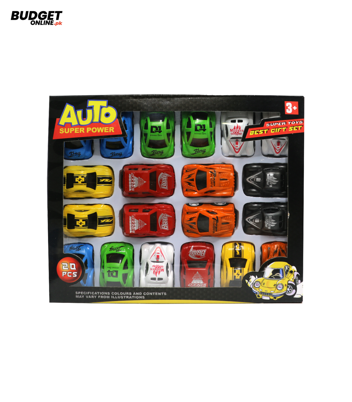 20-Piece Friction Toy Car Set