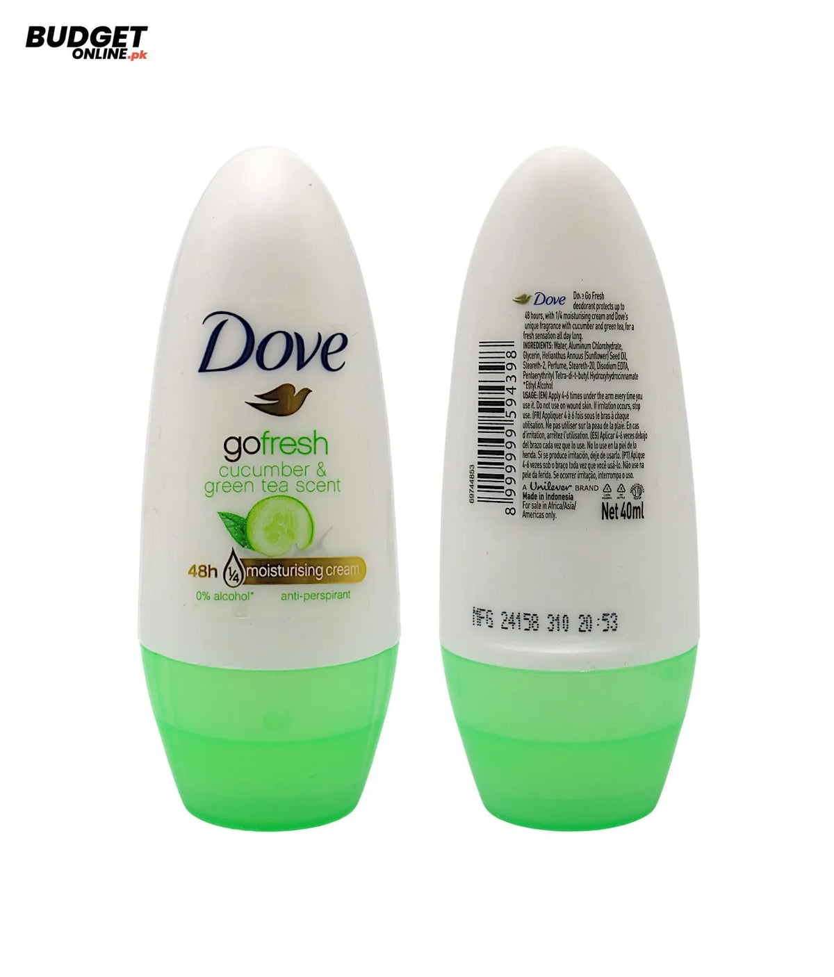 Dove Go Fresh Cucumber Roll-On 40ml