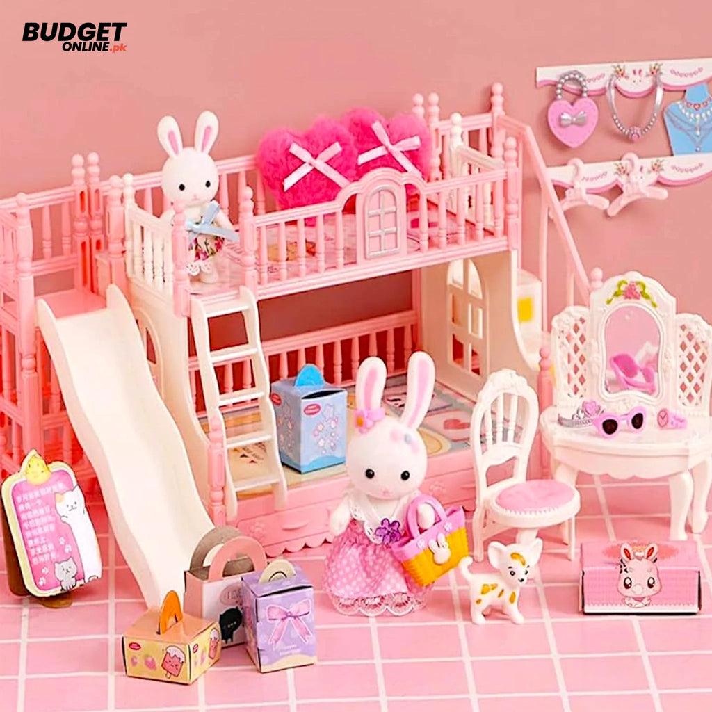 Dreamy Rabbit Doll House Play Set