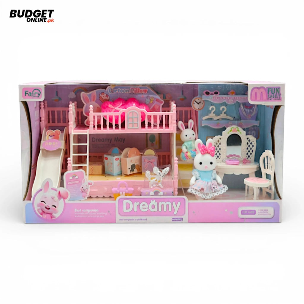 Dreamy Rabbit Doll House Play Set
