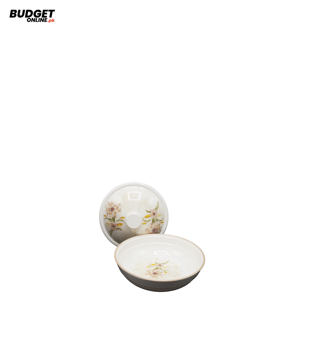 Floral Bowl With Matching Lid