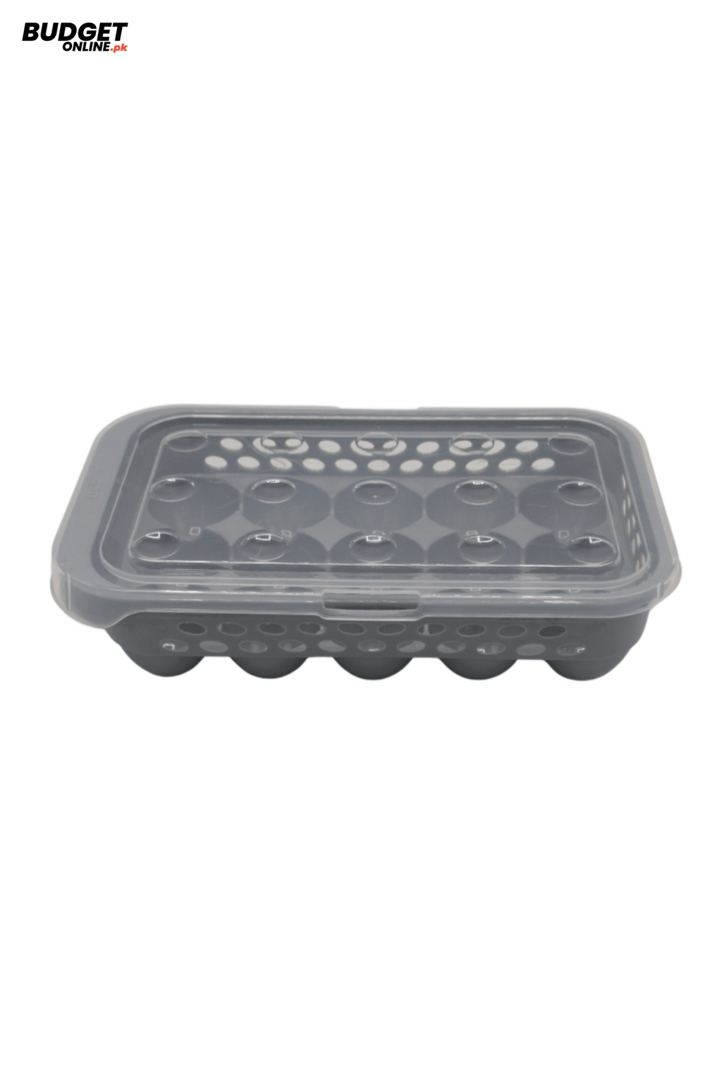 15-Compartment Plastic Egg Storage Tray With Lid