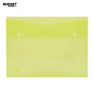 Translucent Button File Document Pouch