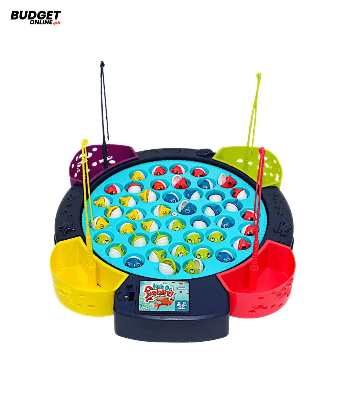 Fishing Game Set With 45 Fish And 4 Rods