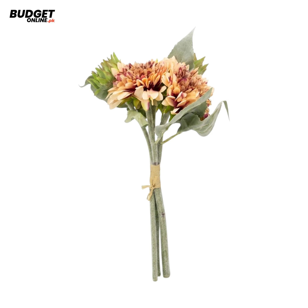 Two-Tone Peach Floral Bunch 17 Inch