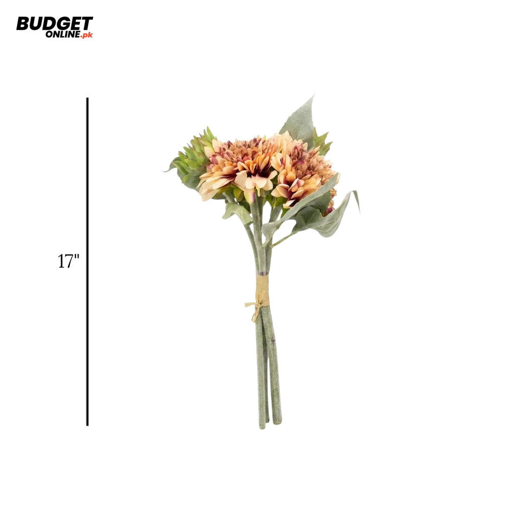 Two-Tone Peach Floral Bunch 17 Inch