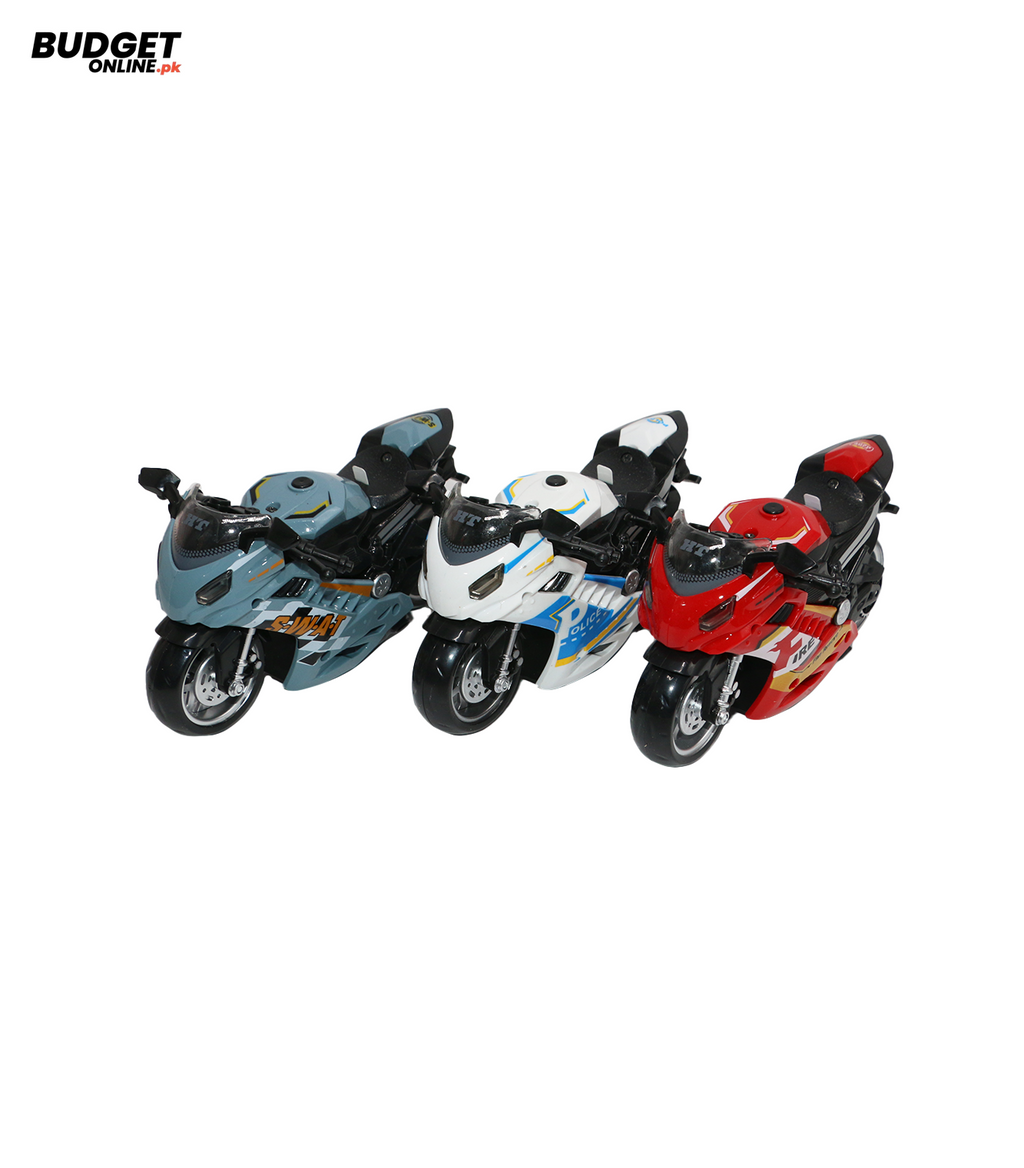Friction Motorcycle Toy With Lights & Music