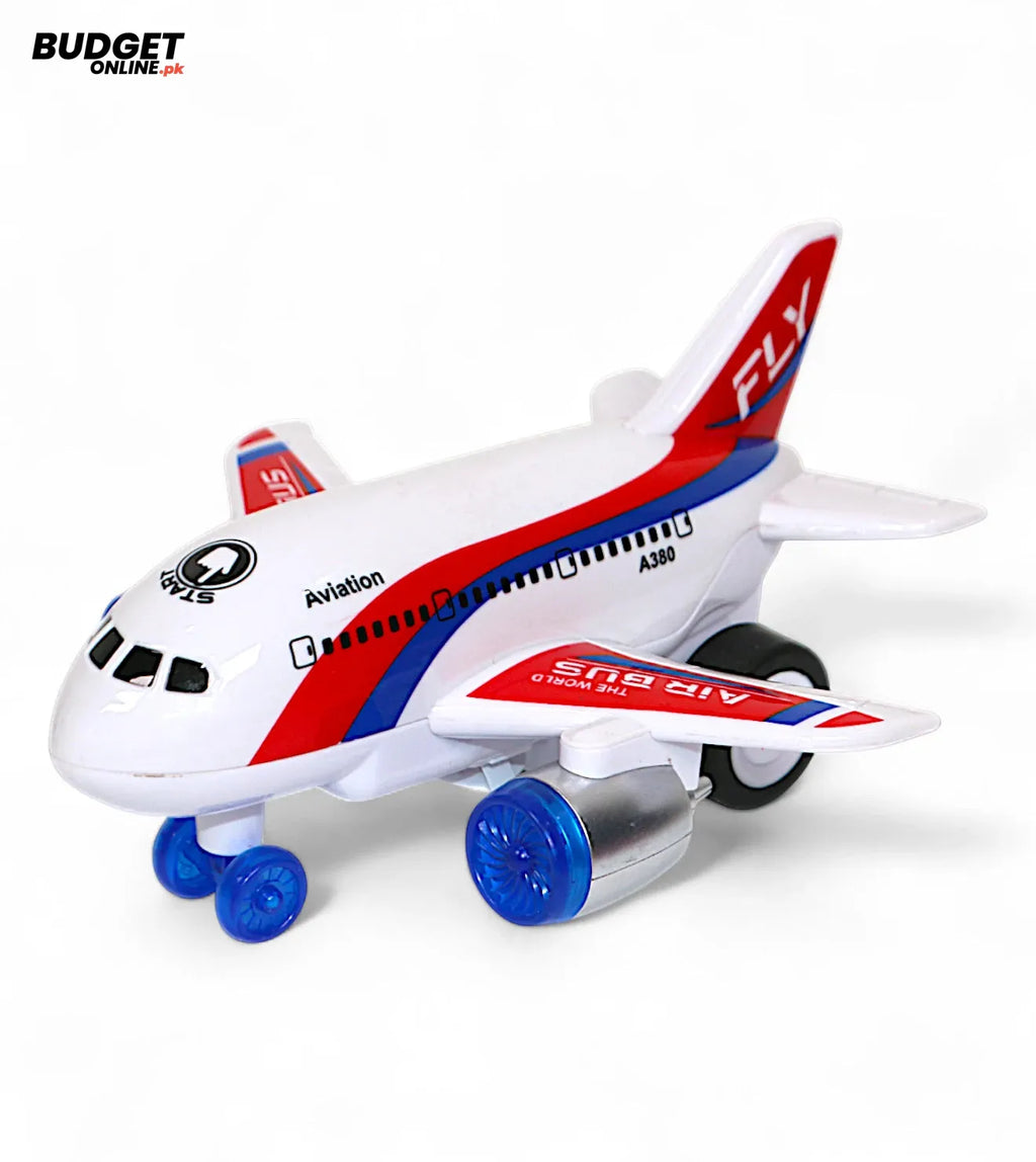 Friction-Powered Airplane Toy With Music And Lights