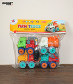 Friction-Powered Farm Truck Set of 4
