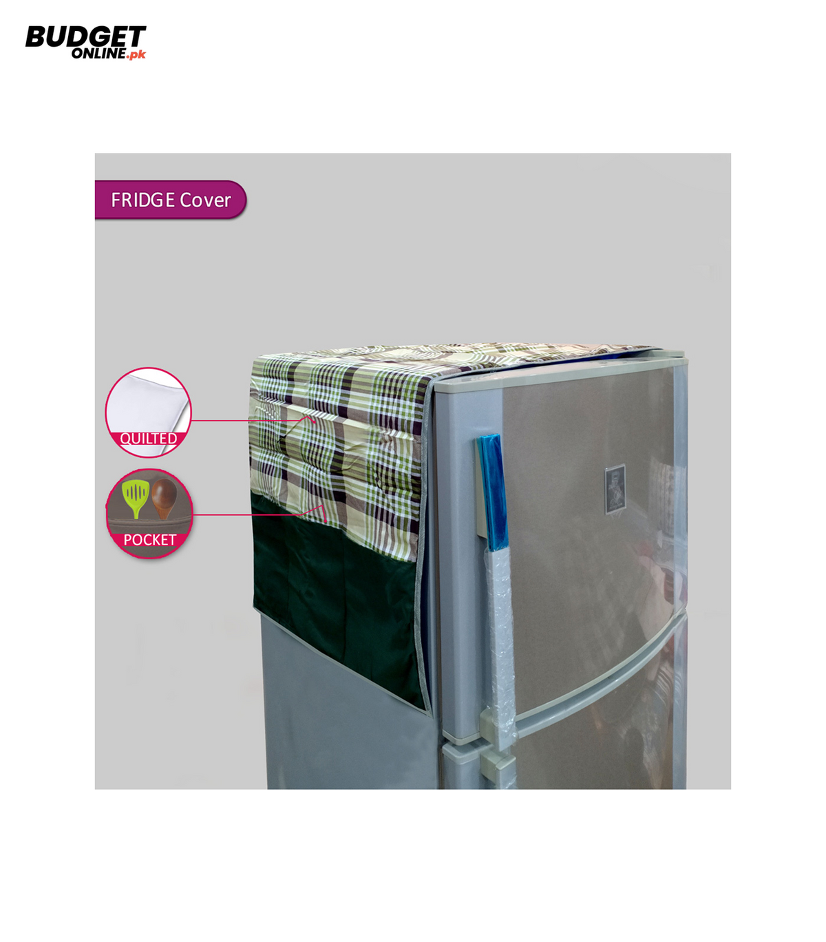 Quilted Fridge Cover With Pocket 20 x 50