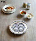 Blue Pattern Oval Rice Serving Dish
