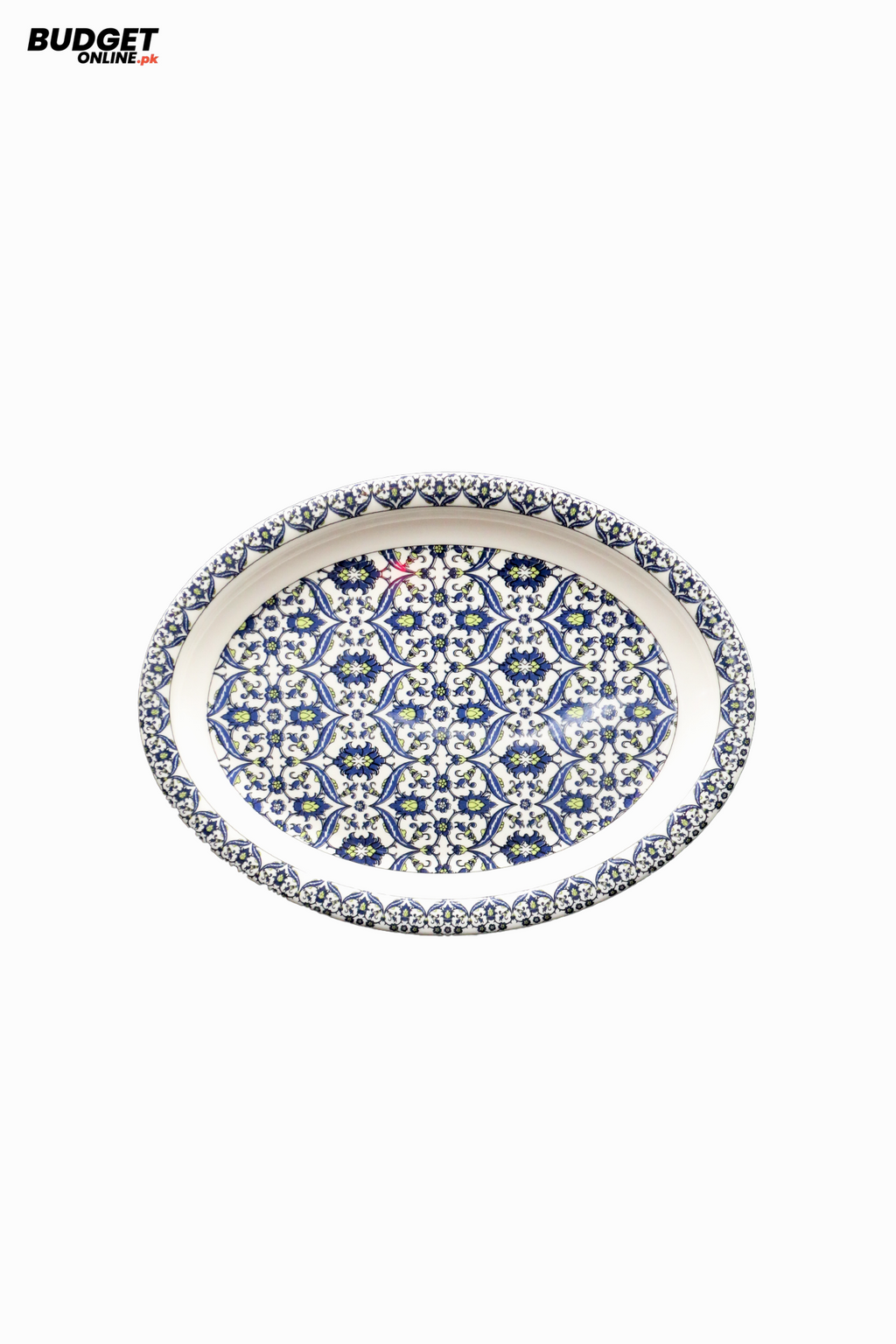 Blue Pattern Oval Rice Serving Dish