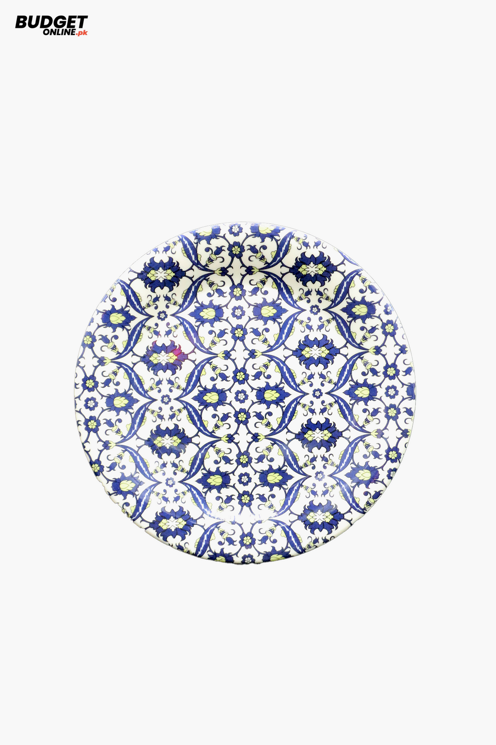 Blue Floral Print Rice Plate