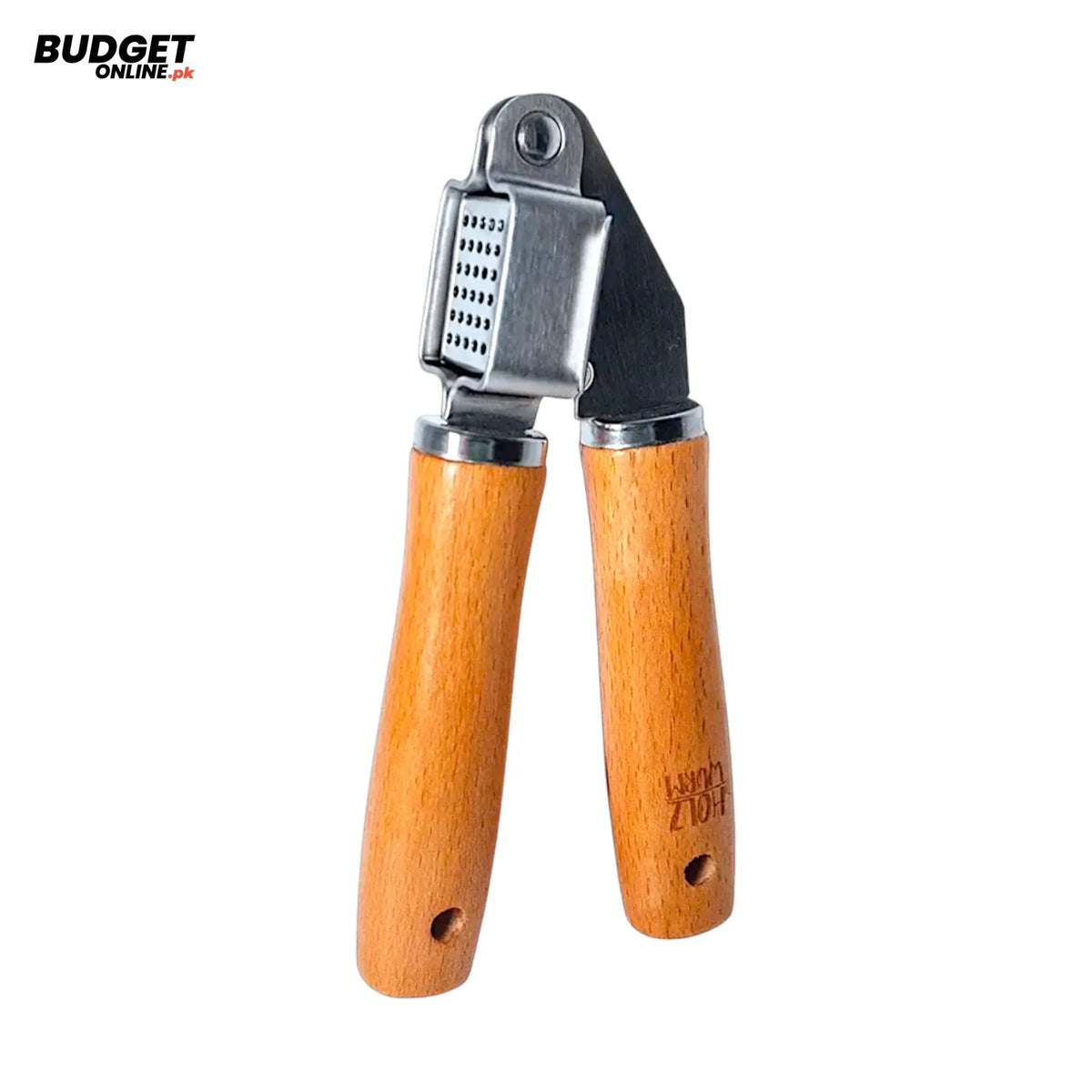 Wooden Handle Garlic Press