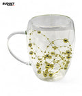 Golden Beaded Glass Mug 350ml