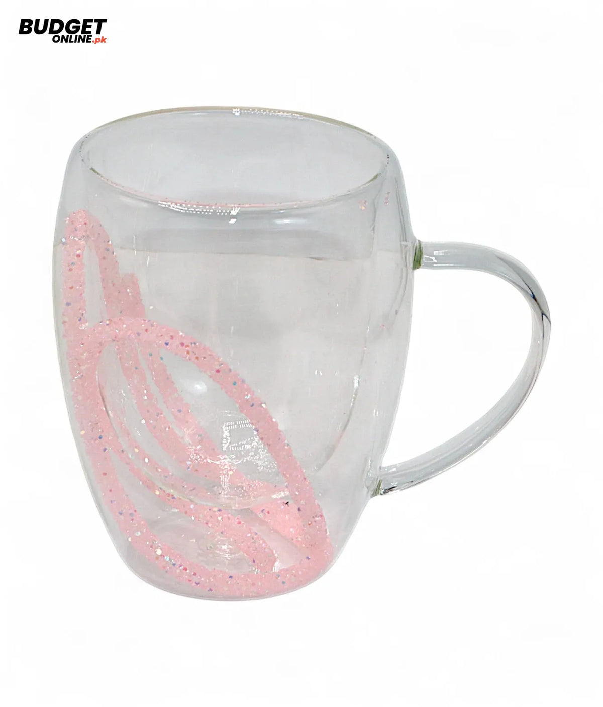 Pink Glass Air Mug 350ml