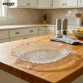 Glass Fish-Shaped Serving Dish, 10 Inch