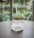 Glass Mason Jar Mug With Straw