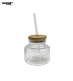 Glass Mason Jar Mug With Straw