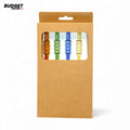Reusable Glass Straws with Cleaning Brush – 5-Piece Set