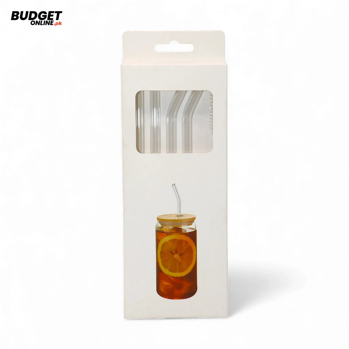 5-Piece Glass Straw Set With Cleaning Brush