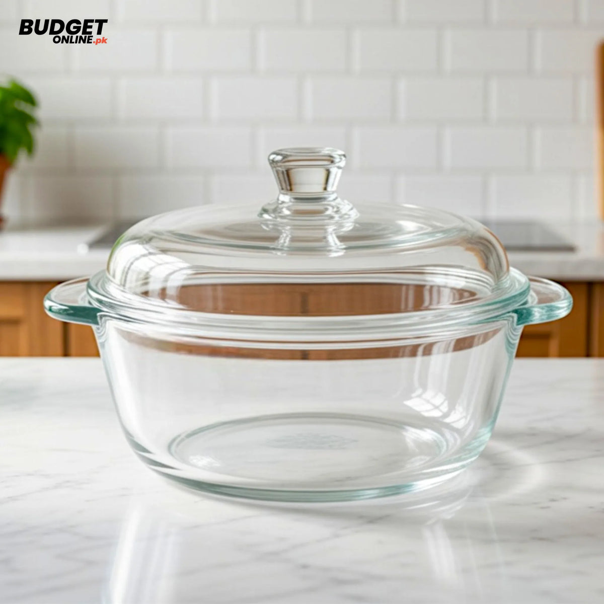 Green Apple Glass Bowl With Lid 850ml