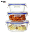 Green Apple 3-Piece Glass Food Container Set