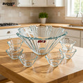 Green Apple Glass Fruit Set, 7-Piece