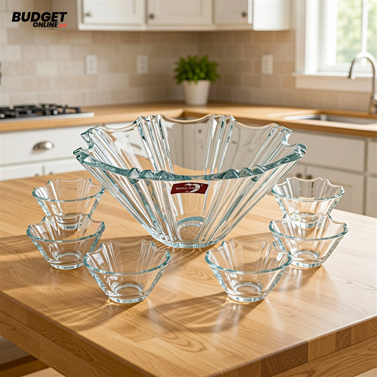 Green Apple Glass Fruit Set, 7-Piece