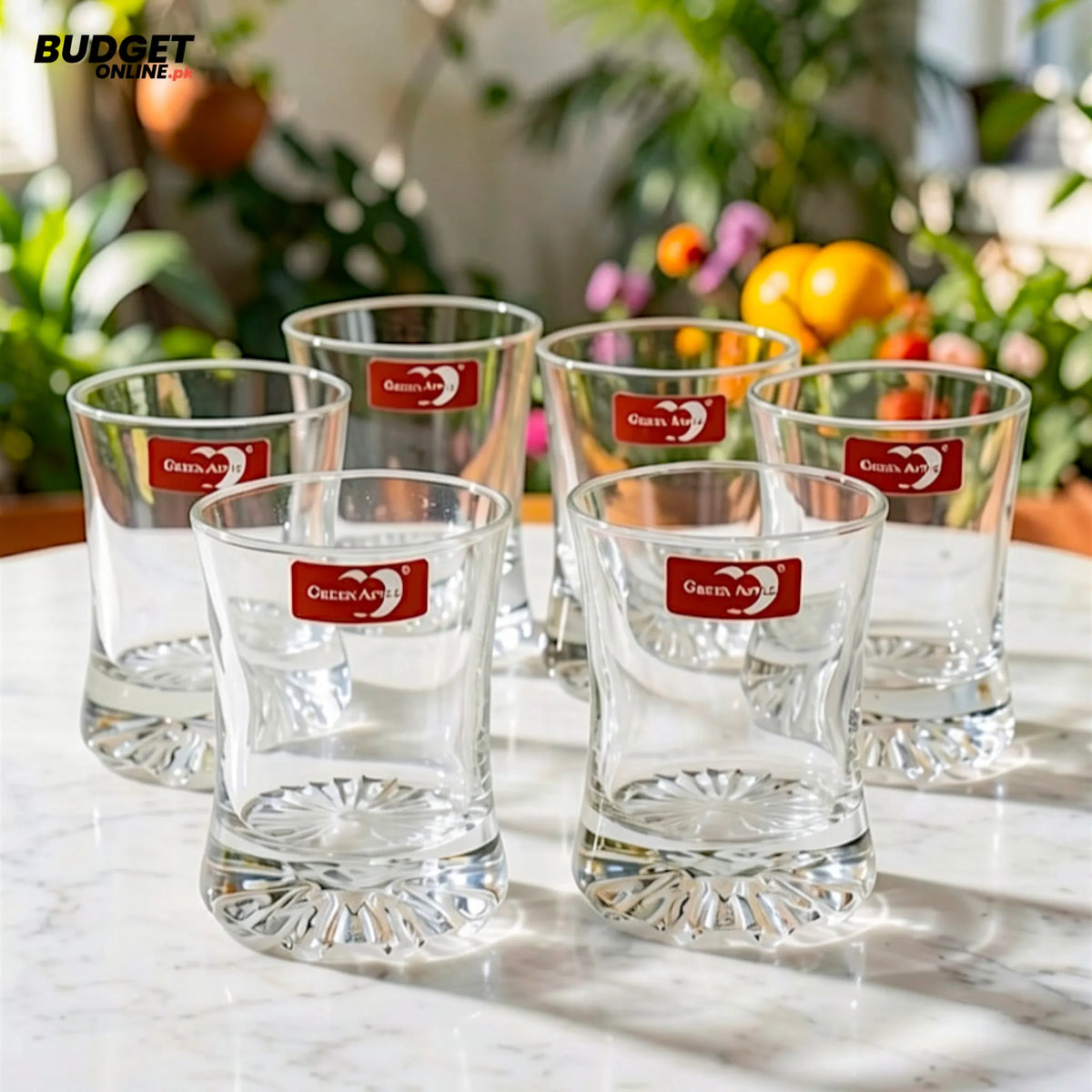 Green Apple Glass Tumbler Set of 6