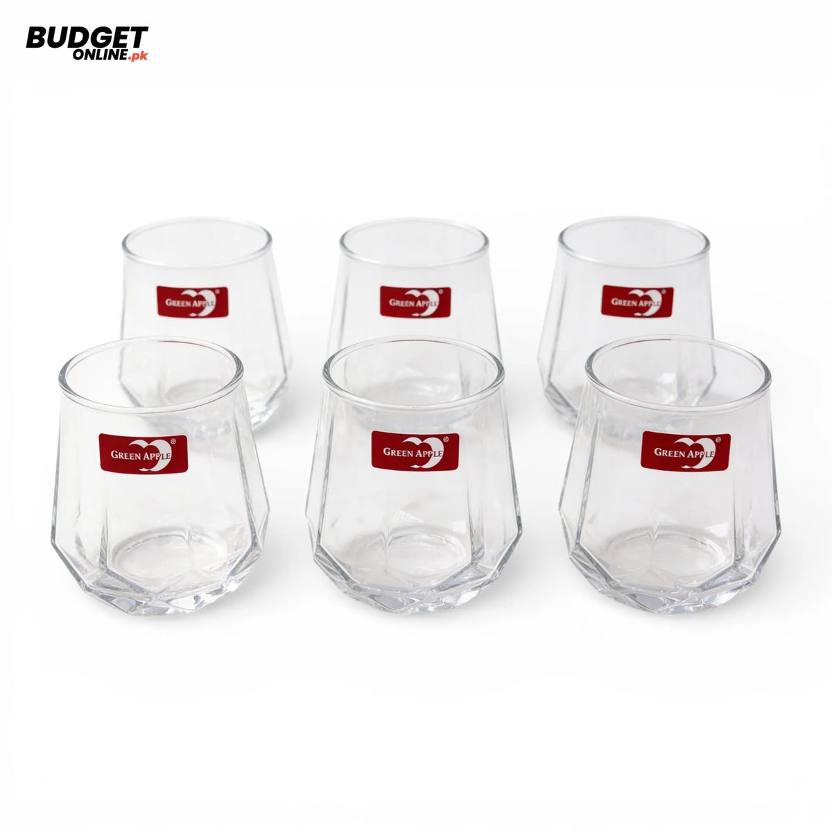 Green Apple Glass Tumblers Set of 6