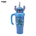 Blue Cartoon Stainless Steel Tumbler With Straw 900ml