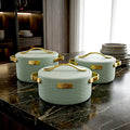3-Piece Green Hot Pot Set