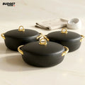 Black Oval Hot Pot Set – 3 Piece