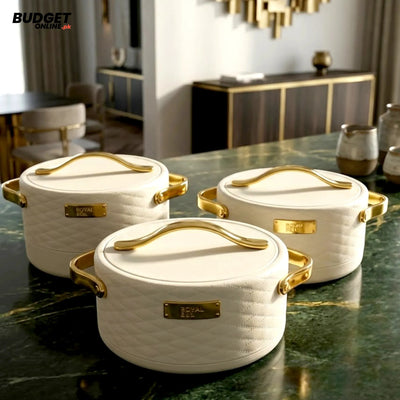 White China 3-Piece Hot Pot Set