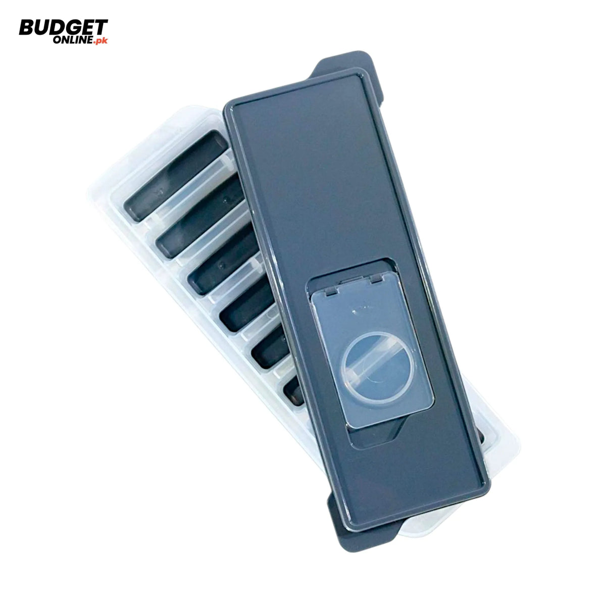 12-Compartment Ice Cube Tray With Silicone Base