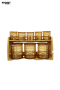 9-Piece Plastic Spice Jar Set With Rack
