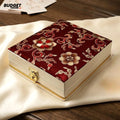 Floral Velvet Jewellery Organizer Box