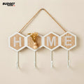 Wooden Home Key Holder With Four Hooks