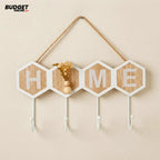 Wooden Home Key Holder With Four Hooks