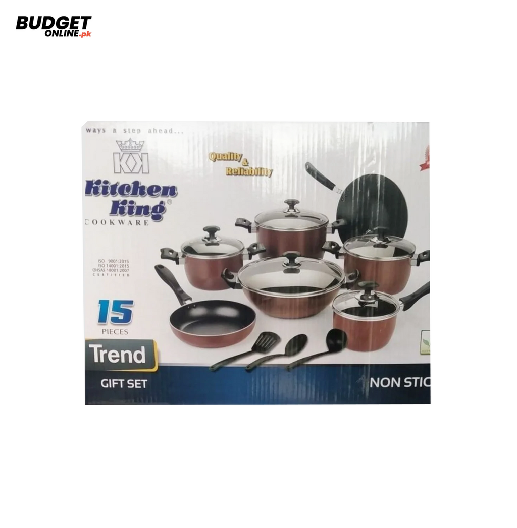 Kitchen King 15-Piece Nonstick Cookware Set