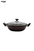 Kitchen King 26cm Nonstick Wok With Glass Lid
