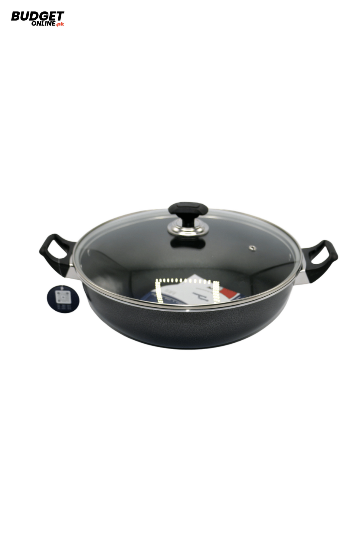 Kitchen King 30cm Nonstick Wok With Glass Lid