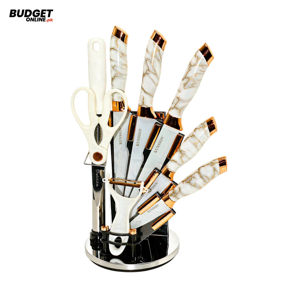 9-Piece Kitchen Knife Set With Stand
