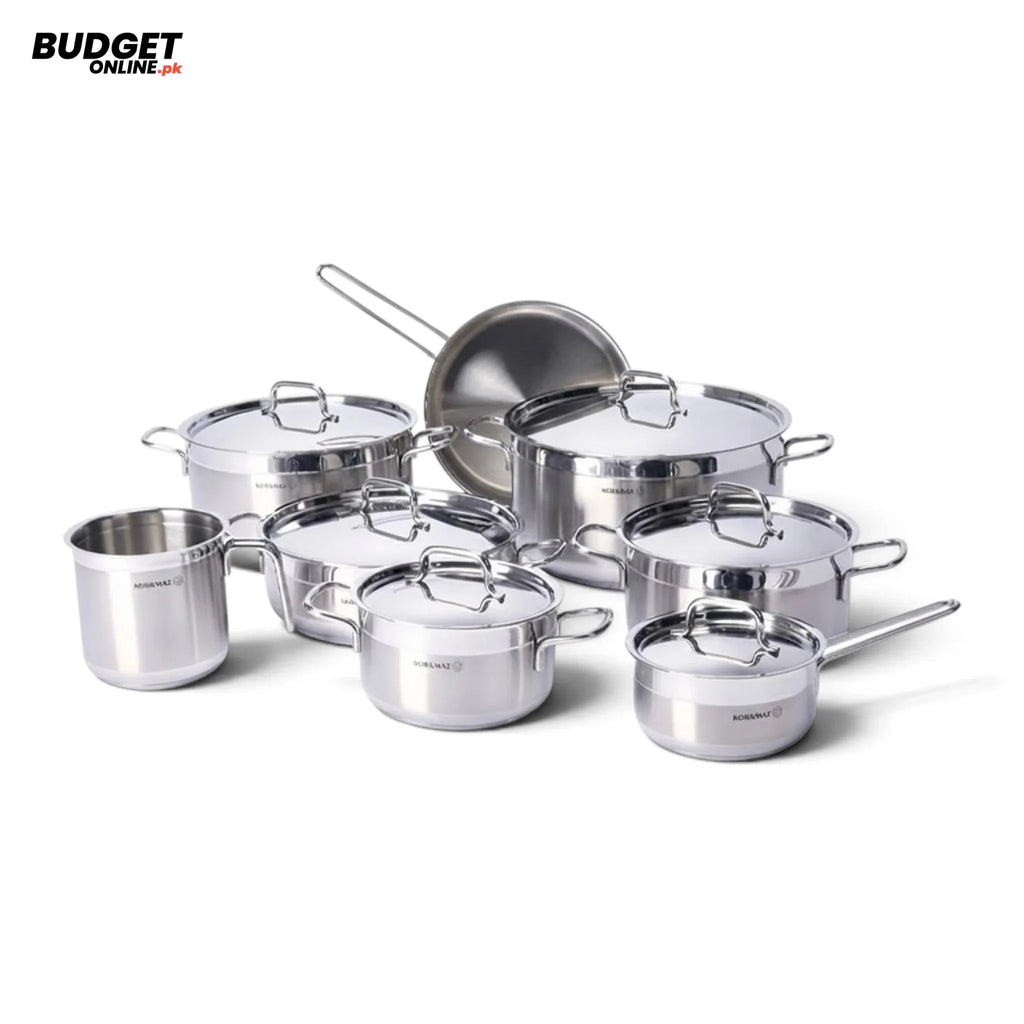 Korkmaz Alfa Grande Stainless Steel Cookware Set 14-Piece