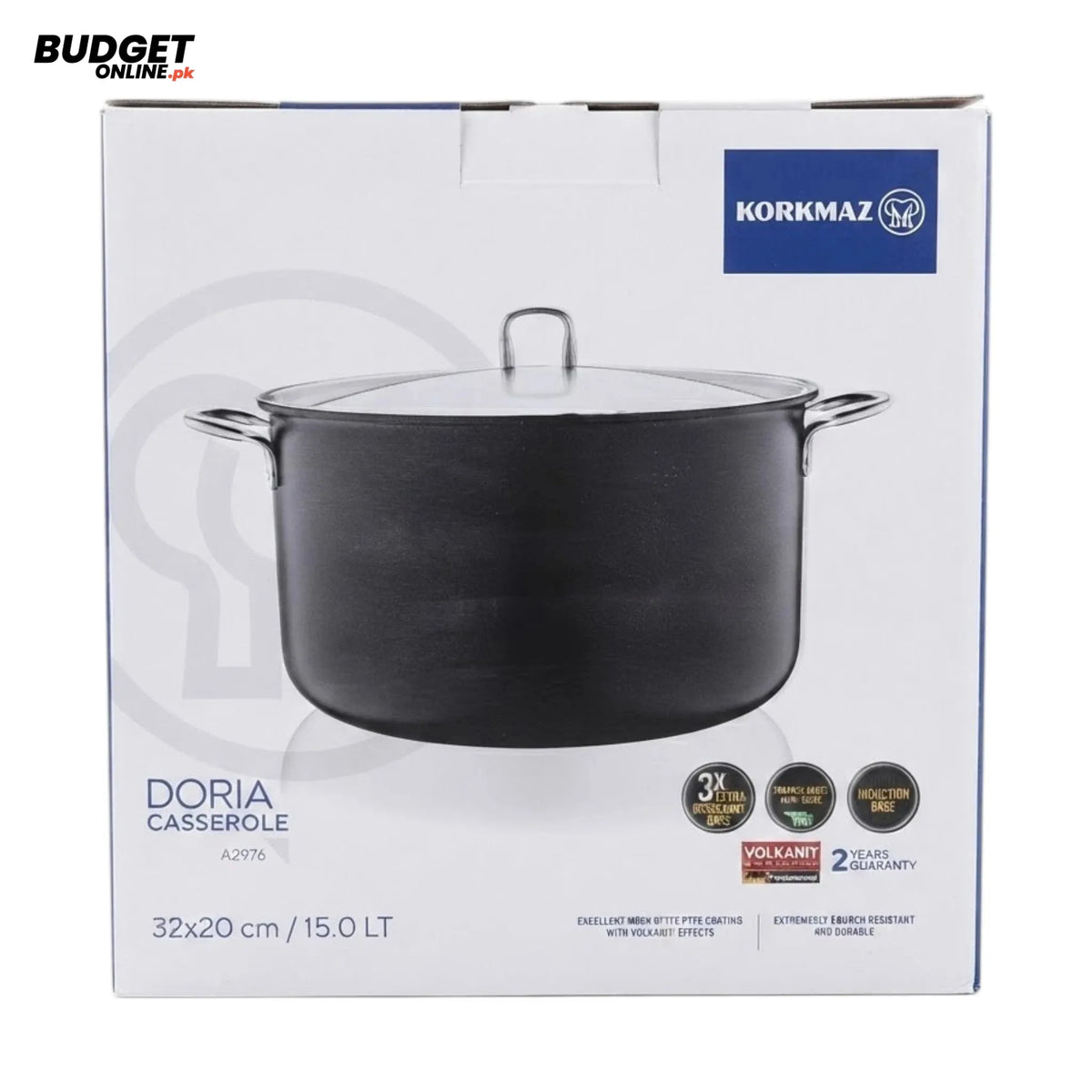 Korkmaz Doria Nonstick Casserole 15L