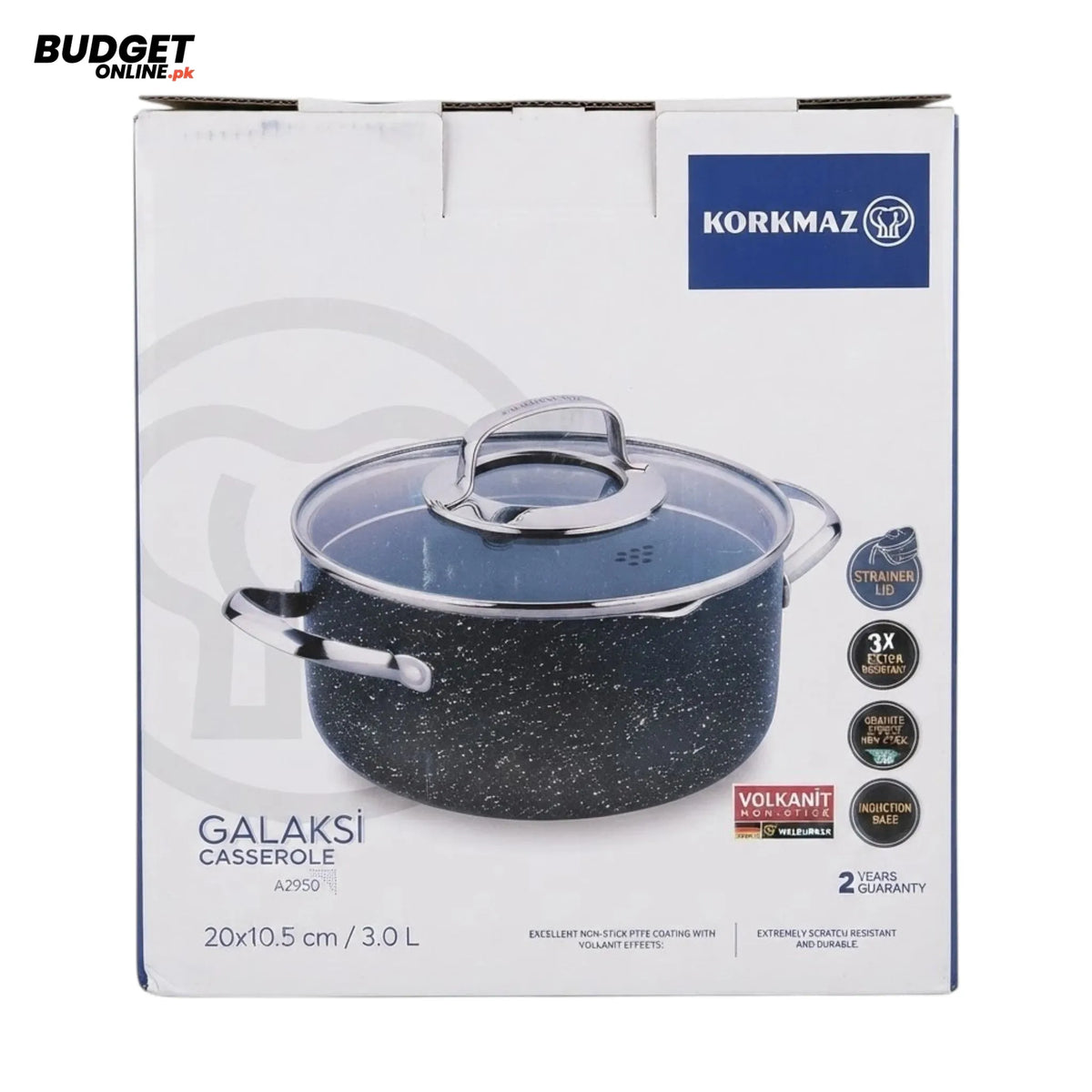 Korkmaz Galaksi Nonstick Casserole 3L