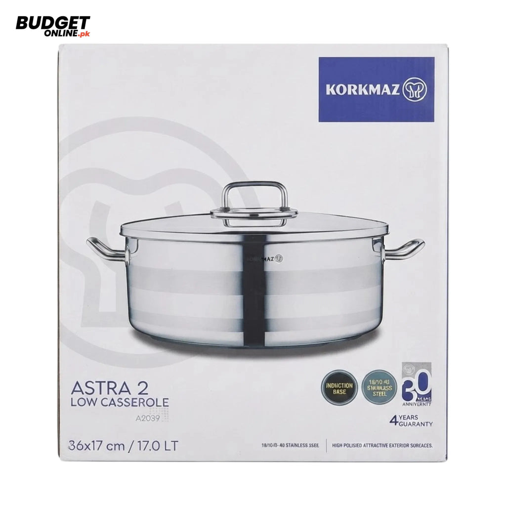 Korkmaz Astra 2 17L Stainless Steel Casserole