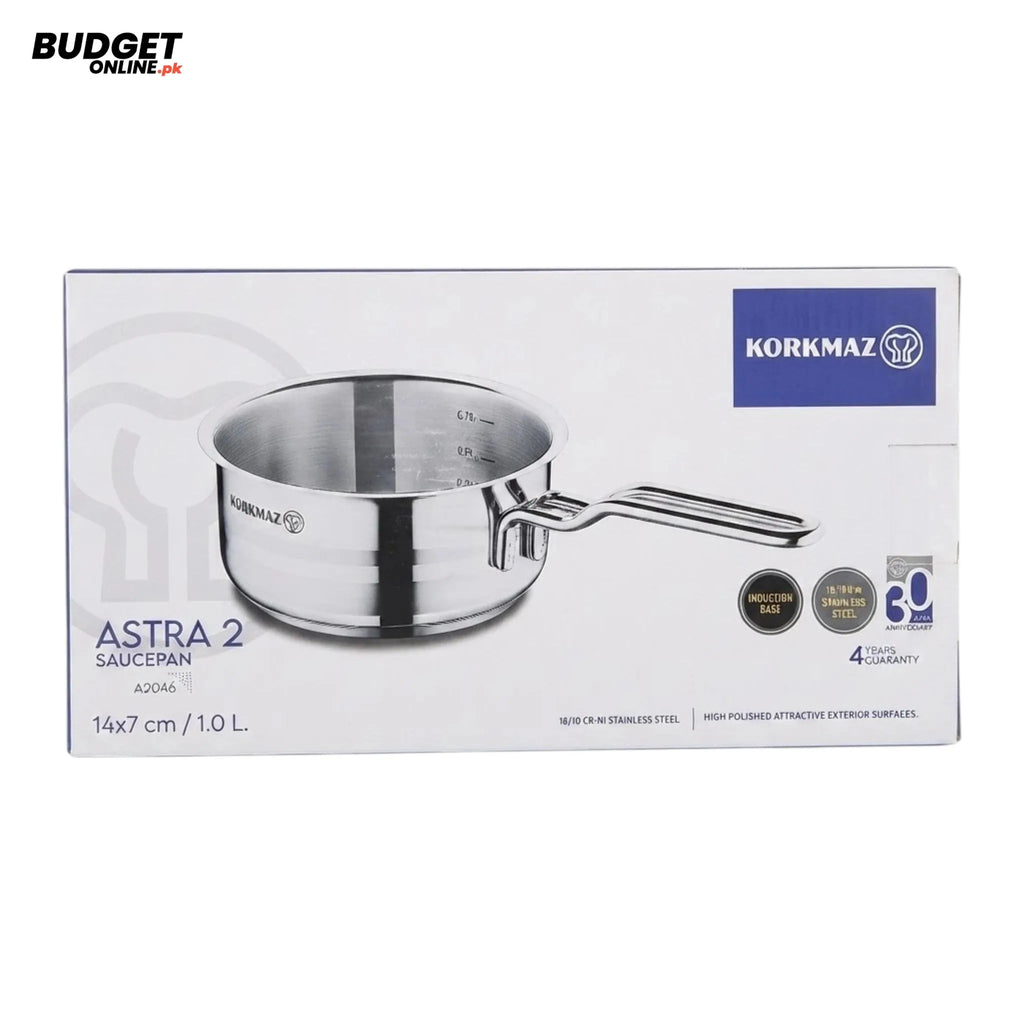 Korkmaz Astra 2 Stainless Steel Saucepan 1L